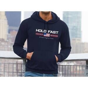 NEW KERUSSO hold fast hooded sweatshirt in navy